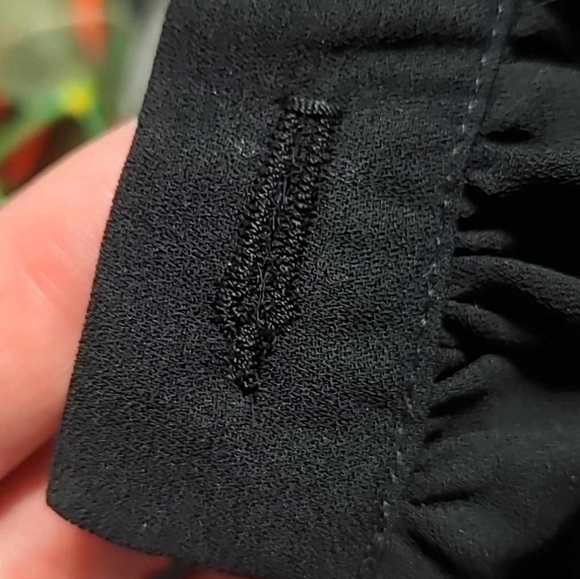 Backlot Georgette Wrap Top in Black - Picture 6 of 15